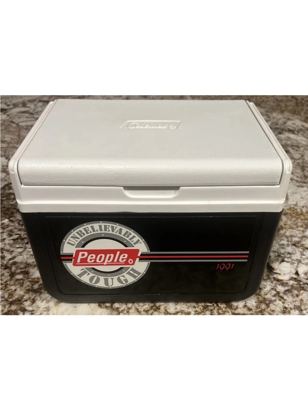 Vintage 1991 Coleman 6-Pack Cooler - People Magazine Promo “Unbelievably Tough”